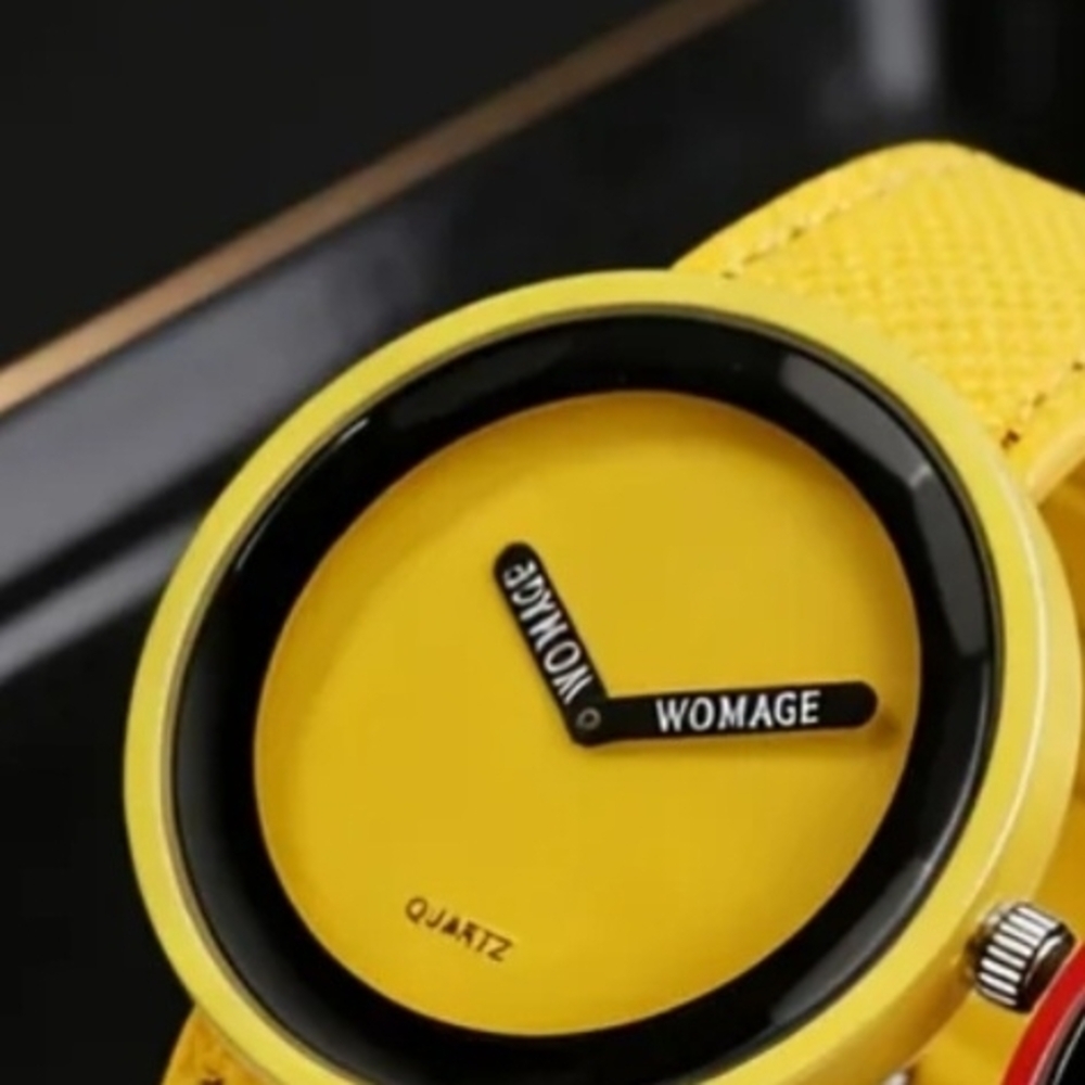 Yellow Minimalist Quartz Watch - Picture 2 of 7